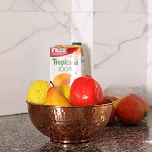 GoCraft Pure Copper Mixing Bowl with Hammered Finish