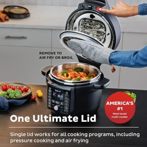 Instant Pot Duo Crisp Ultimate Lid, 13-in-1 Air Fryer and Pressure Cooker Combo