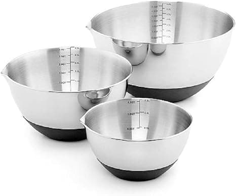 Amazon image Martha Stewart Stainless Steel Mixing Bowl set