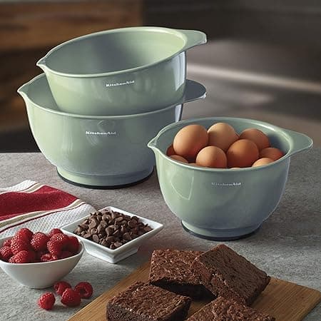 Amazon image green KitchenAid mixing bowls