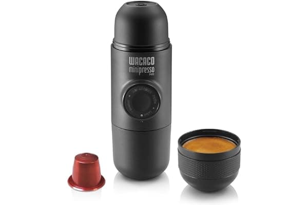 WACACO Minipresso NS, Portable Espresso Machine, Compatible Nespresso Original Capsules and Compatibles, Hand Coffee Maker, Travel Gadgets, Manually Operated, Perfect for Camping