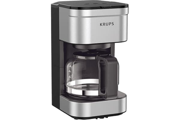 KRUPS Simply Brew Compact Filter Drip Coffee Maker, 5-Cup, Silver