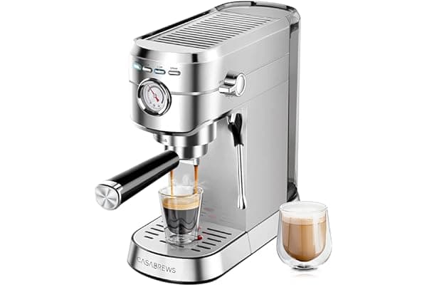 Espresso Machine 20 Bar, Professional Espresso Maker with Milk Frother Steam Wand, Compact Espresso Coffee Machine with 34oz Removable Water Tank for Cappuccino, Latte, Macchiato, Gift for Dad or Mom