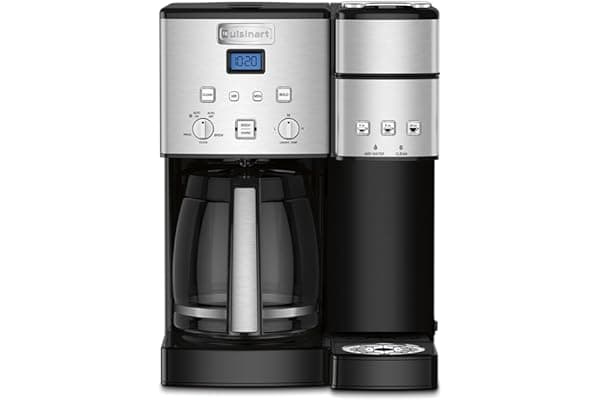 Cuisinart SS-15P1 Coffee Center 12-Cup Coffee Maker and Single-Serve Brewer, Single Serve Brewer Offers 3-Sizes–6-Ounces, 8-Ounces and 10-Ounces, Stainless Steel/Black