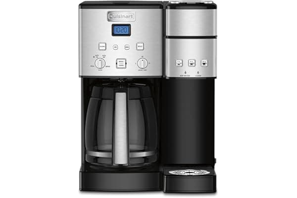 Cuisinart SS-15P1 Coffee Center 12-Cup Coffee Maker and Single-Serve Brewer, Single Serve Brewer Offers 3-Sizes–6-Ounces, 8-Ounces and 10-Ounces, Stainless Steel/Black