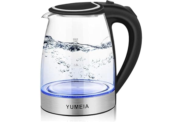 Glass Electric Kettle, Tea Kettle With LED Light,1200W 1.8L Cordless Portable Water Kettle Boiler Tea Pot With BPA-Free, Auto-Shutoff And Boil-Dry Protection Teapot,Stainless Steel Kettle Water Boiler