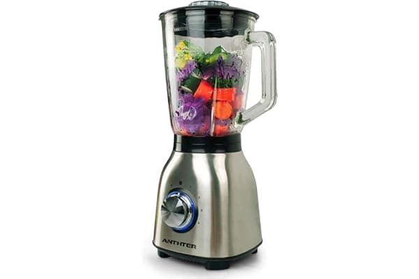 Anthter Professional Plus Benders For Kitchen, 950W Motor Smoothie Blender with Stainless Countertop for Shakes and Smoothies, 50 Oz Glass Jar, Ideal for Puree, Ice Crush, Shakes and Smoothies