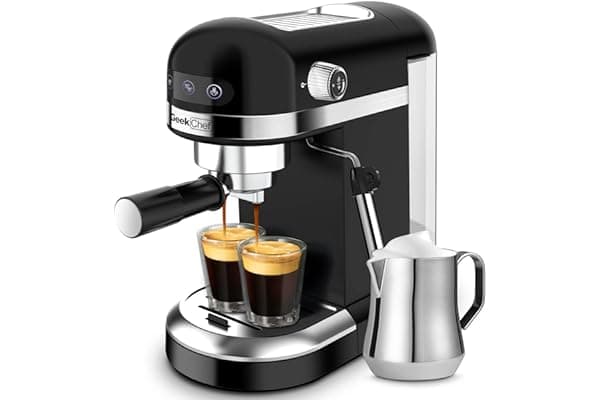 Geek Chef Espresso Machine with Thermal Fast Heating System, Milk Frother Steam Wand, 20 Bar Pump Pressure Espresso and Cappuccino latte Maker, 1.4L Water Tank, Perfect for Home Barista