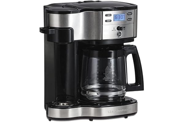 Hamilton Beach 2-Way Brewer Coffee Maker, Single-Serve and 12-Cup Pot, Black