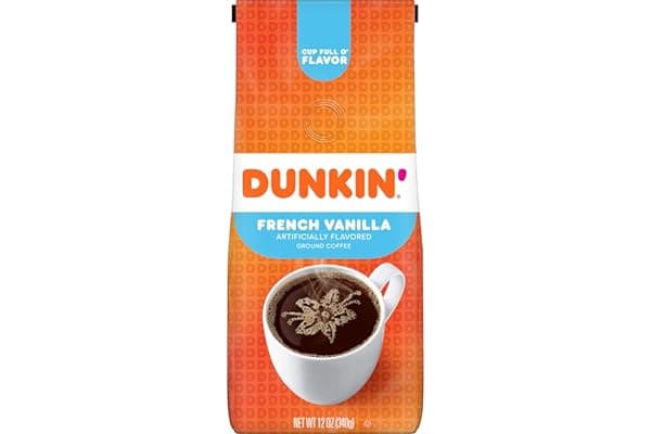 Dunkin' French Vanilla Flavored Ground Coffee, 12 Ounces