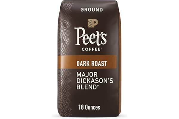 Peet's Coffee, Dark Roast Ground Coffee - Major Dickason's Blend 18 Ounce Bag