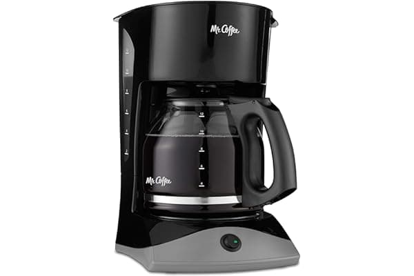 Mr. Coffee Coffee Maker with Auto Pause and Glass Carafe, 12 Cups, Black