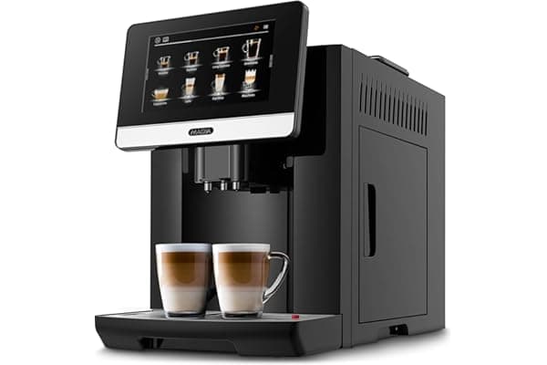 Zulay Magia Super Automatic Coffee Espresso Machine - Durable Automatic Espresso Machine With Grinder - Espresso Coffee Maker With Easy To Use 7” Touch Screen, 20 Coffee Recipes, 10 User Profiles