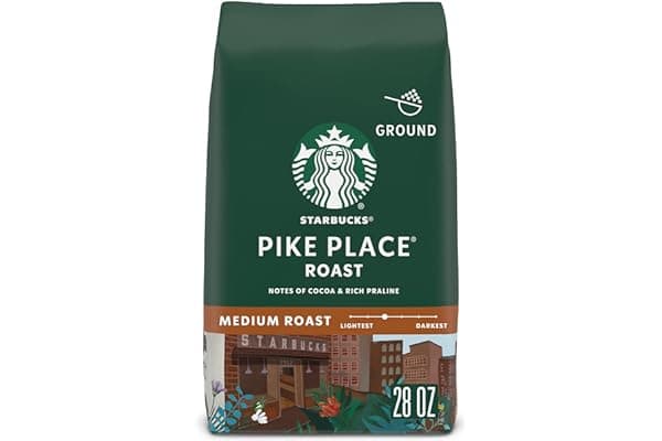 Starbucks Ground Coffee—Medium Roast Coffee—Pike Place Roast—100% Arabica—1 bag (28 oz)