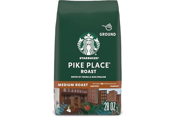 Starbucks Ground Coffee—Medium Roast Coffee—Pike Place Roast—100% Arabica—1 bag (28 oz)