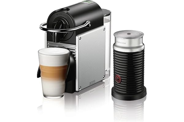 Nespresso Pixie Coffee and Espresso Machine by De'Longhi with Milk Frother, Aluminum