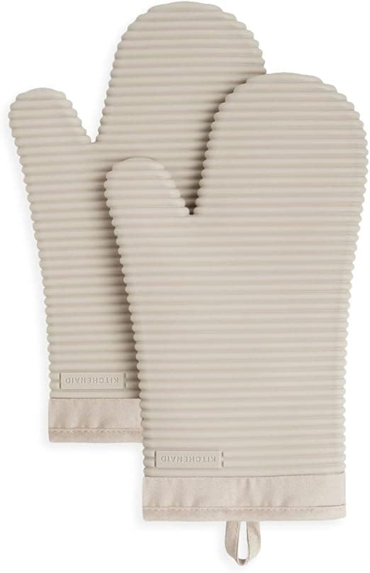 KitchenAid Ribbed Soft Silicone Oven Mitt Set