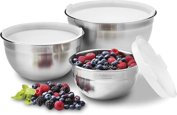 Cuisinart Mixing Bowl Set, Stainless Steel, 3-Piece