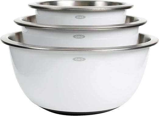 Amazon image OXO Stainless-Steel Mixing Bowl Set