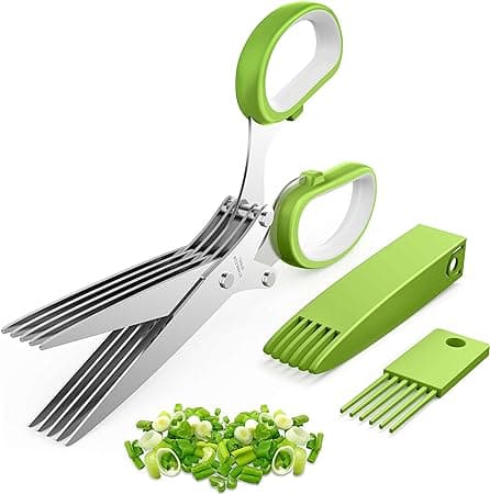 Rae Dunn Kitchen Scissors- Stainless Steel Kitchen Shears, Cooking Scissors  for Cutting Meat, Chicken, Herbs and Produce with Blade Cover and Soft