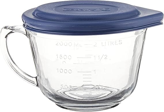 Anchor Hocking 2 Quart Glass Batter Bowl With Lid