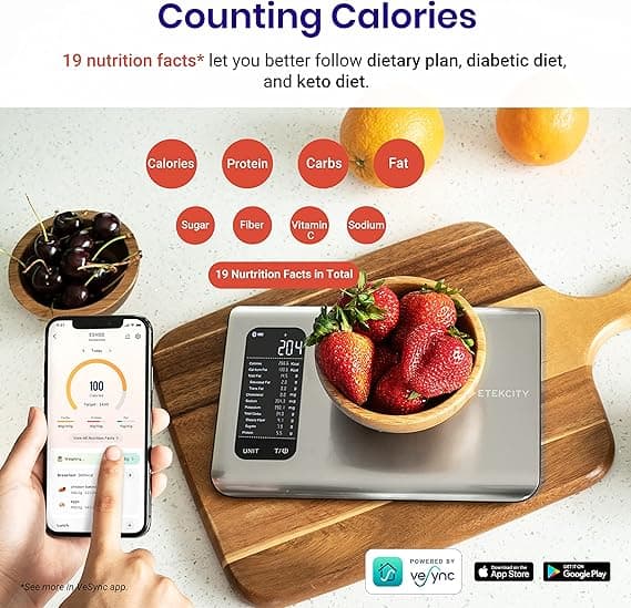Etekcity Smart Food Nutrition Kitchen Scale